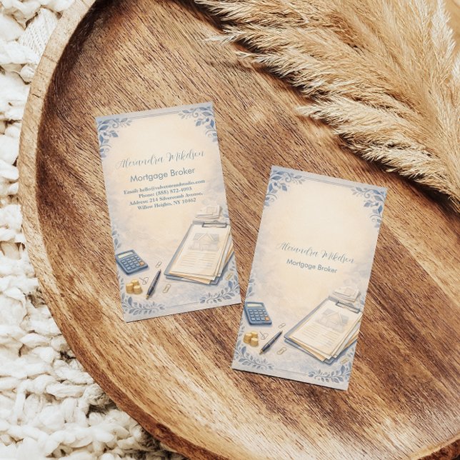Tarjeta De Visita Modern Mortgage Broker Business (Subido por el creador)