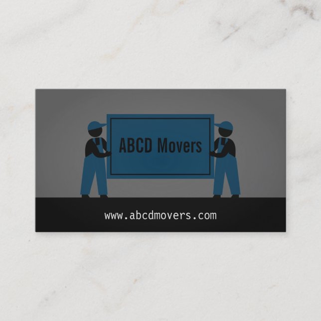 Tarjeta De Visita Modern Mover Moving Services Logistics Company (Anverso)