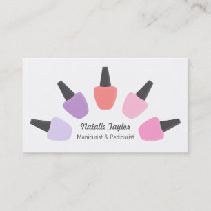 Tarjeta De Visita Modern Nail Polish Makeup Artist Business Cards