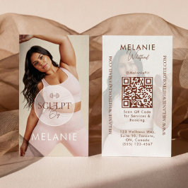 Tarjeta De Visita Modern Personal Trainer Fitness Influencer Photo