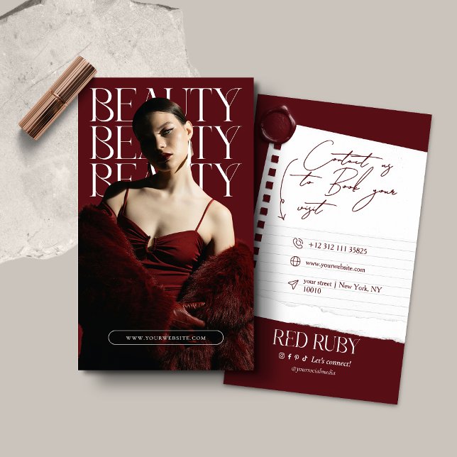 Tarjeta De Visita Modern Photo Fashion Business Card (Subido por el creador)