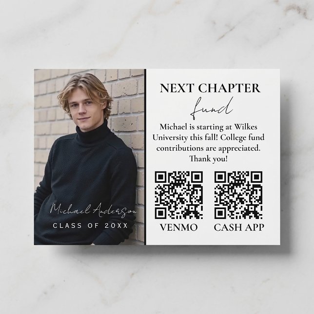 Tarjeta De Visita Modern Photo Graduation Announcement Card (#graduation #announcementphoto #graduation #cardmodern #graduationminimal #graduation #cardsenior )