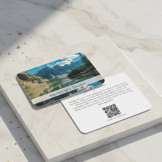 Tarjeta De Visita Modern Photography QR Code Camera Photographer (Subido por el creador)