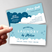 Modern Pick-Up Laundry Service Blue & White