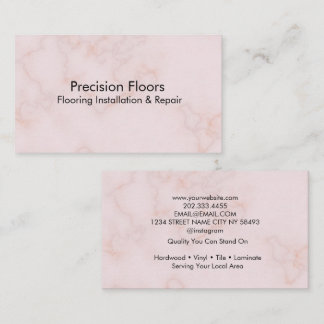 Tarjeta De Visita Modern Pink Marble Flooring Installation