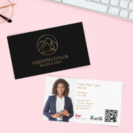 Tarjeta De Visita Modern Profesional Realtor Mountain Realty QRCode