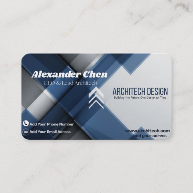 Tarjeta De Visita Modern Professional Business Card (Anverso)