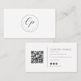 Tarjeta De Visita Modern professional business card with QR code