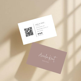 Tarjeta De Visita Modern professional business card with QR code