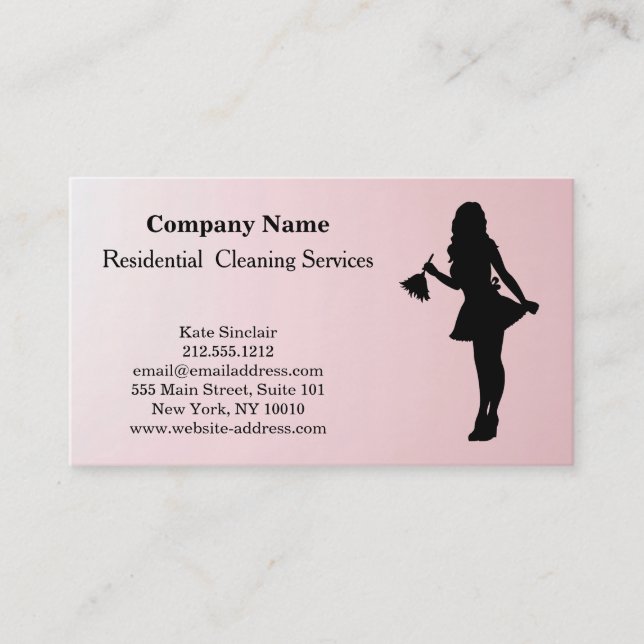 Tarjeta De Visita Modern Professional Cleaning Service Business Card (Anverso)