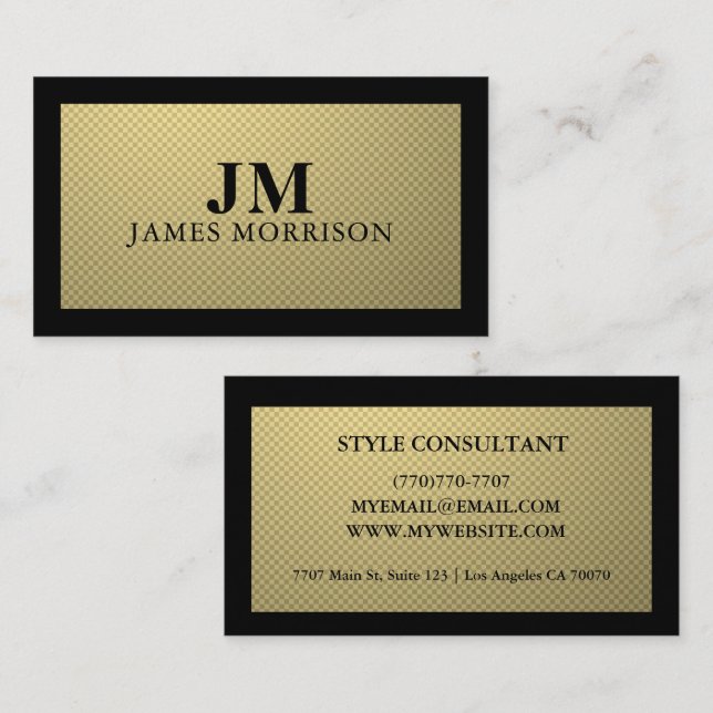 Tarjeta De Visita Modern Professional Minimalist Executive Generic (Anverso / Reverso)