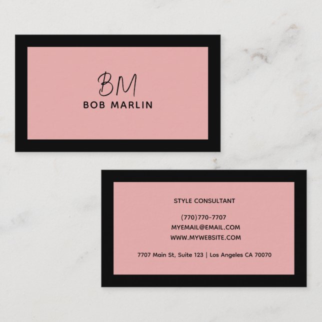 Tarjeta De Visita Modern Professional Minimalist Executive Generic (Anverso / Reverso)