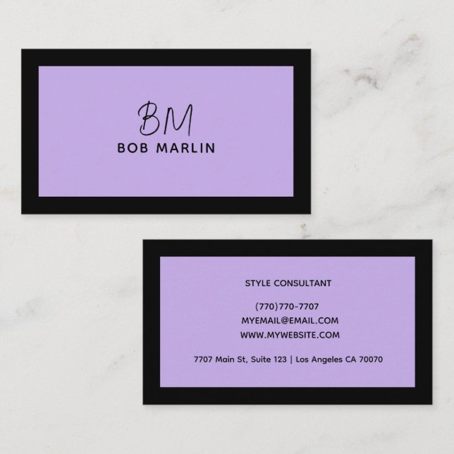 Tarjeta De Visita Modern Professional Minimalist Executive Generic (Anverso / Reverso)