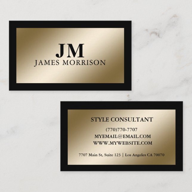 Tarjeta De Visita Modern Professional Minimalist Executive Generic (Anverso / Reverso)