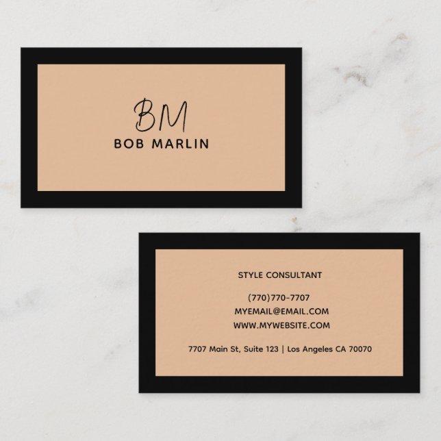 Tarjeta De Visita Modern Professional Minimalist Executive Generic (Anverso / Reverso)