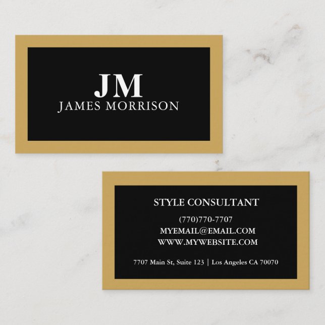 Tarjeta De Visita Modern Professional Minimalist Executive Generic (Anverso / Reverso)