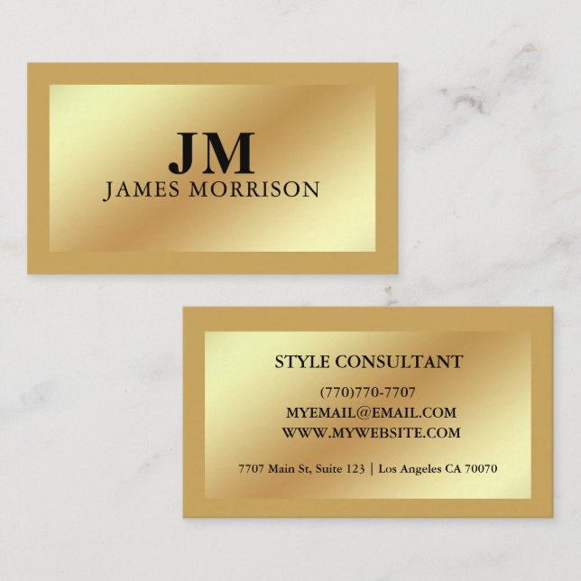 Tarjeta De Visita Modern Professional Minimalist Executive Generic (Anverso / Reverso)