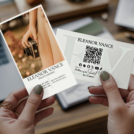 Tarjeta De Visita Modern Professional Minimalist Monogrammed Logo