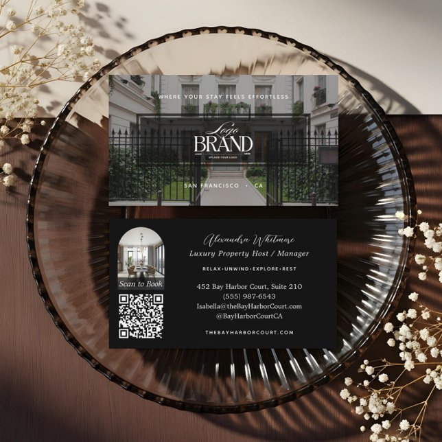 Tarjeta De Visita Modern Professional Photo Rental Property Logo (Modern Professional Photo Rental Property Logo Business Card)