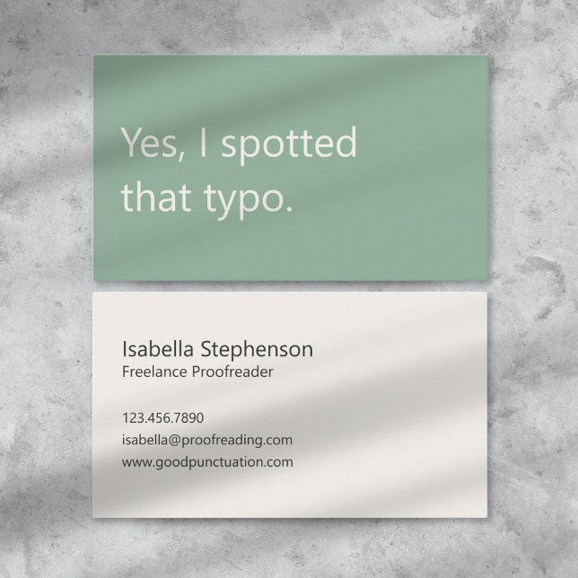 Tarjeta De Visita Modern Proofreader Freelance Writing (Subido por el creador)