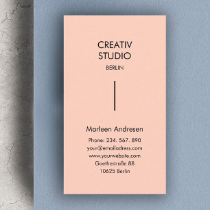 Tarjeta De Visita Modern Pure Beige Schwarz