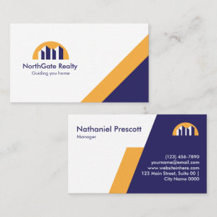 Tarjeta De Visita Modern Real Estate Bold Profesional NorthGate