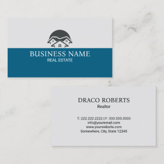 Tarjeta De Visita Modern Real Estate House Logo
