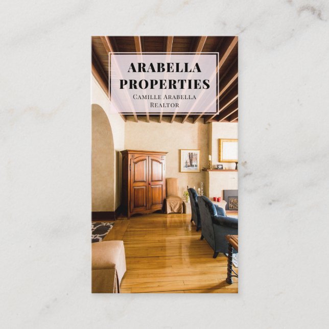 Tarjeta De Visita Modern Realtor Real Estate (Anverso)