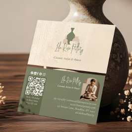Tarjeta De Visita Modern Rustic Minimal Handmade Pottery Ceramic