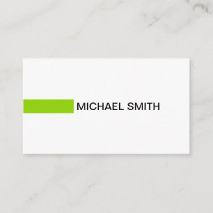 Tarjeta De Visita Modern Sheen Green Profesional Llanto Blanco