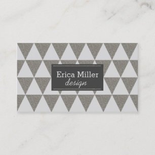 Tarjeta de visita "Modern Silver Triangle"