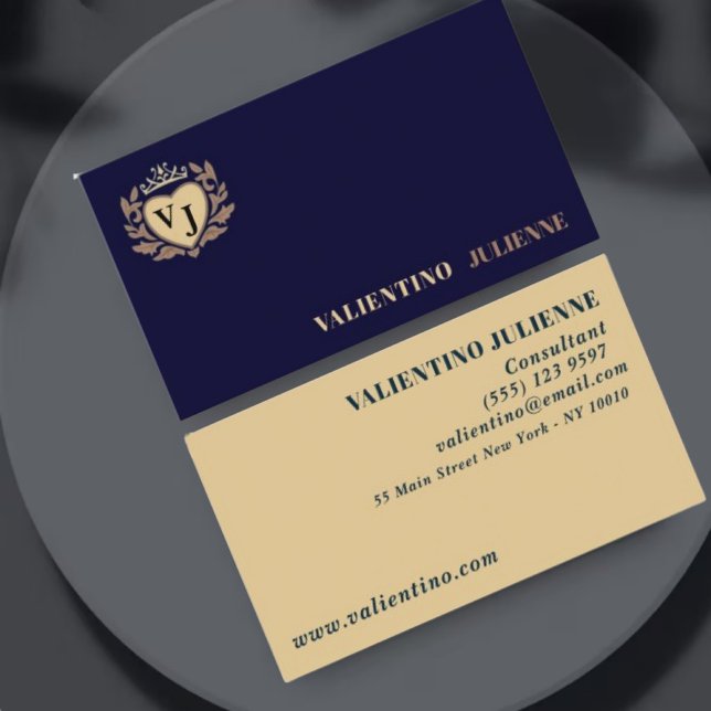 Tarjeta De Visita Modern Simple blue navy Minimalist Professional  (Subido por el creador)