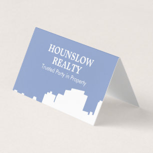 Tarjeta De Visita Modern Skyline Doblado