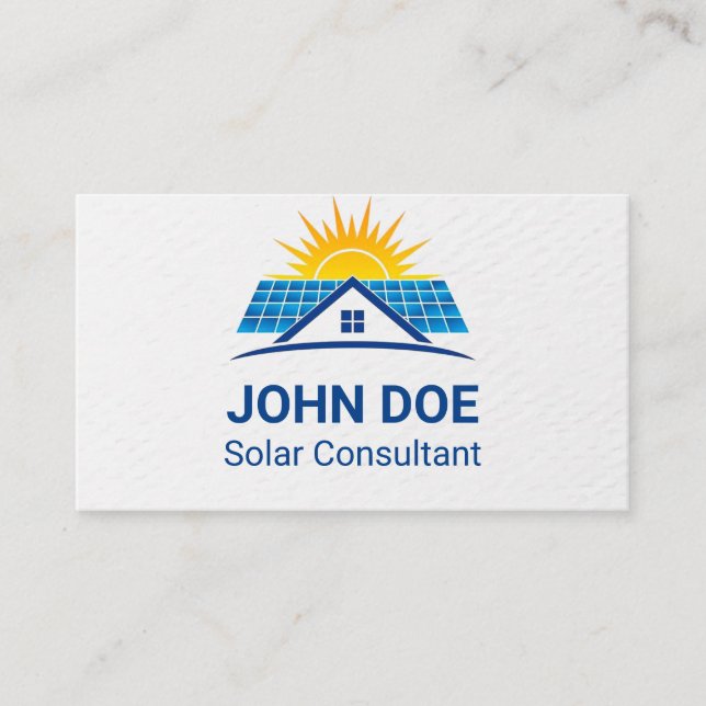 Tarjeta De Visita Modern Solar Energy Business Card (Anverso)
