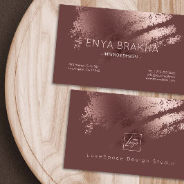 Tarjeta De Visita Modern Stylish Bronze Logo Business Card