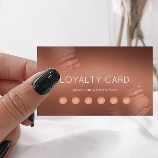 Tarjeta De Visita Modern Stylish Bronze Logo Customer Loyalty