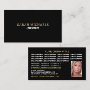 Tarjeta De Visita Modern & Stylish Job Seekers Curriculum Vitae