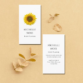 Tarjeta De Visita Modern Sunflower Boho Botanner Event Planner