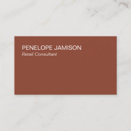 Tarjeta De Visita Modern Terracotta and White