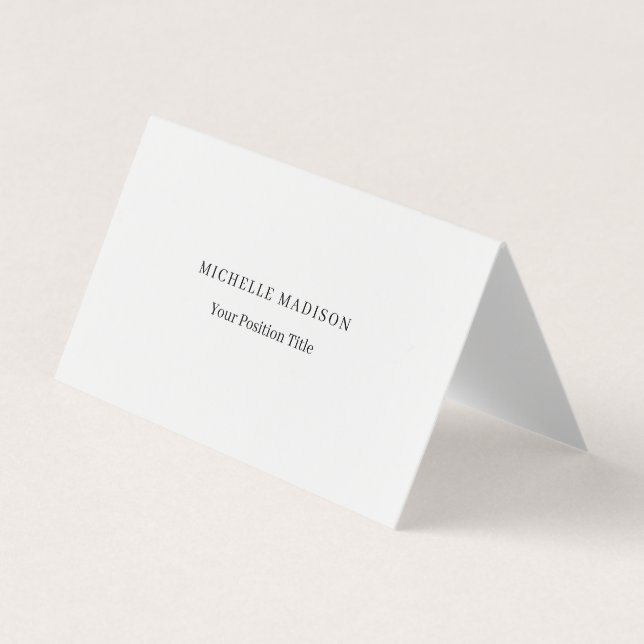 Tarjeta De Visita Modern Trendy Minimalist Professional Plain (Anverso)