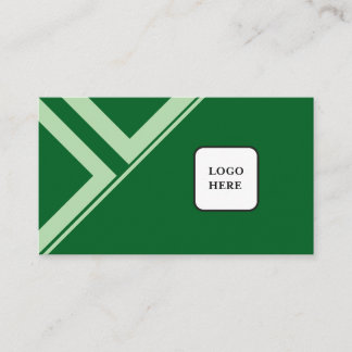 Tarjeta De Visita Modern Triangle Design Dark Green Business Card