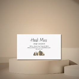 Tarjeta De Visita Modern Urban Design Consultant City Skyline
