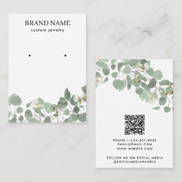Tarjeta De Visita Modern Watercolor Greenery Jewelry Display Card