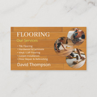Tarjeta De Visita Modern Wood Flooring Tile Service