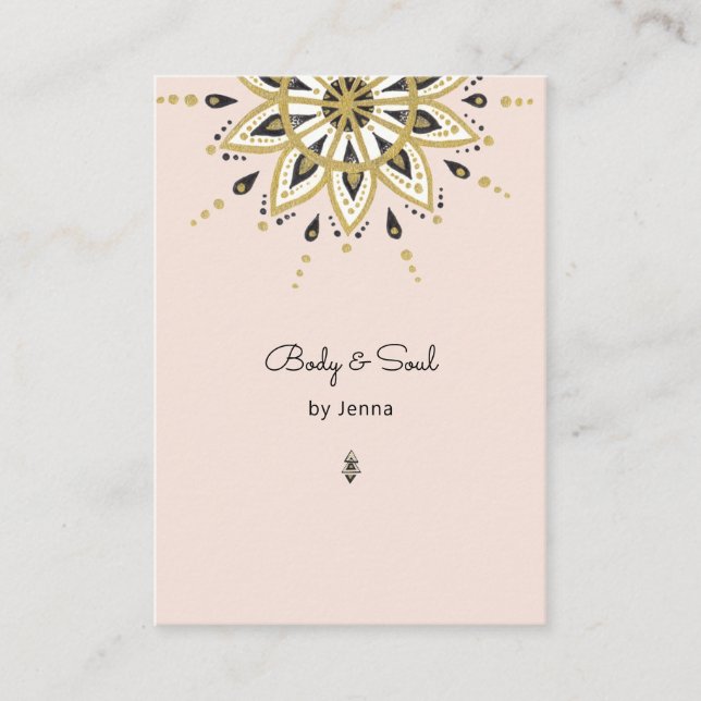 Tarjeta De Visita Modern Yoga Massage Wellness Business Card Visiten (Anverso)