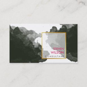 Tarjeta De Visita Moderna acuarela elegante artista profesional