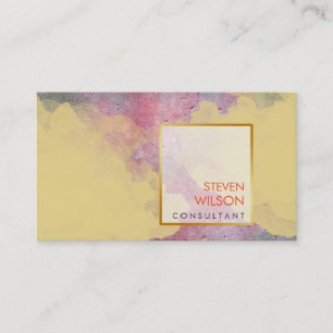 Tarjeta De Visita Moderna acuarela elegante artista profesional