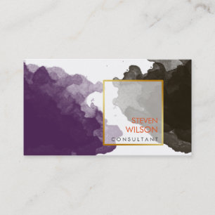 Tarjeta De Visita Moderna acuarela elegante artista profesional
