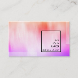 Tarjeta De Visita Moderna acuarela elegante artista profesional