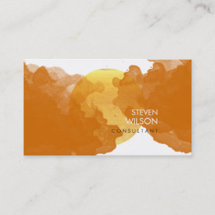 Tarjeta De Visita Moderna acuarela elegante artista profesional